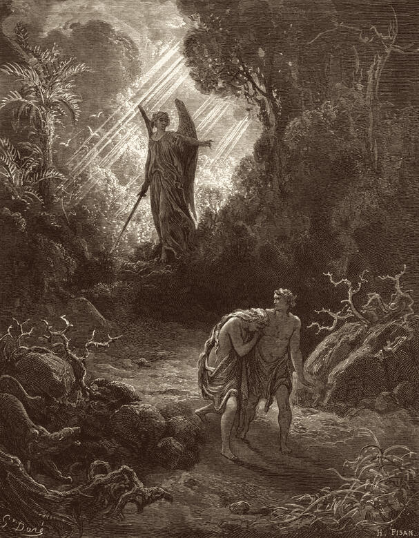 Adam and Eve Are Driven out of Eden, Gustave Dore (1866)