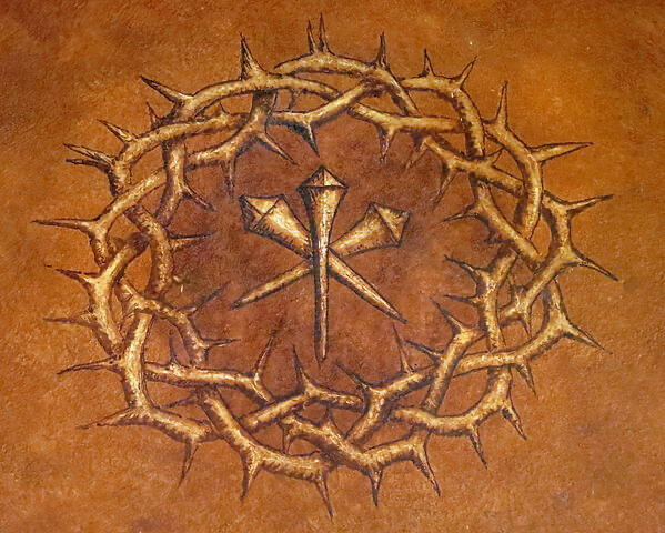 Tympanum Painting of the Crown of Thorns, St Luke Church, Danville (Wikimedia Commons)