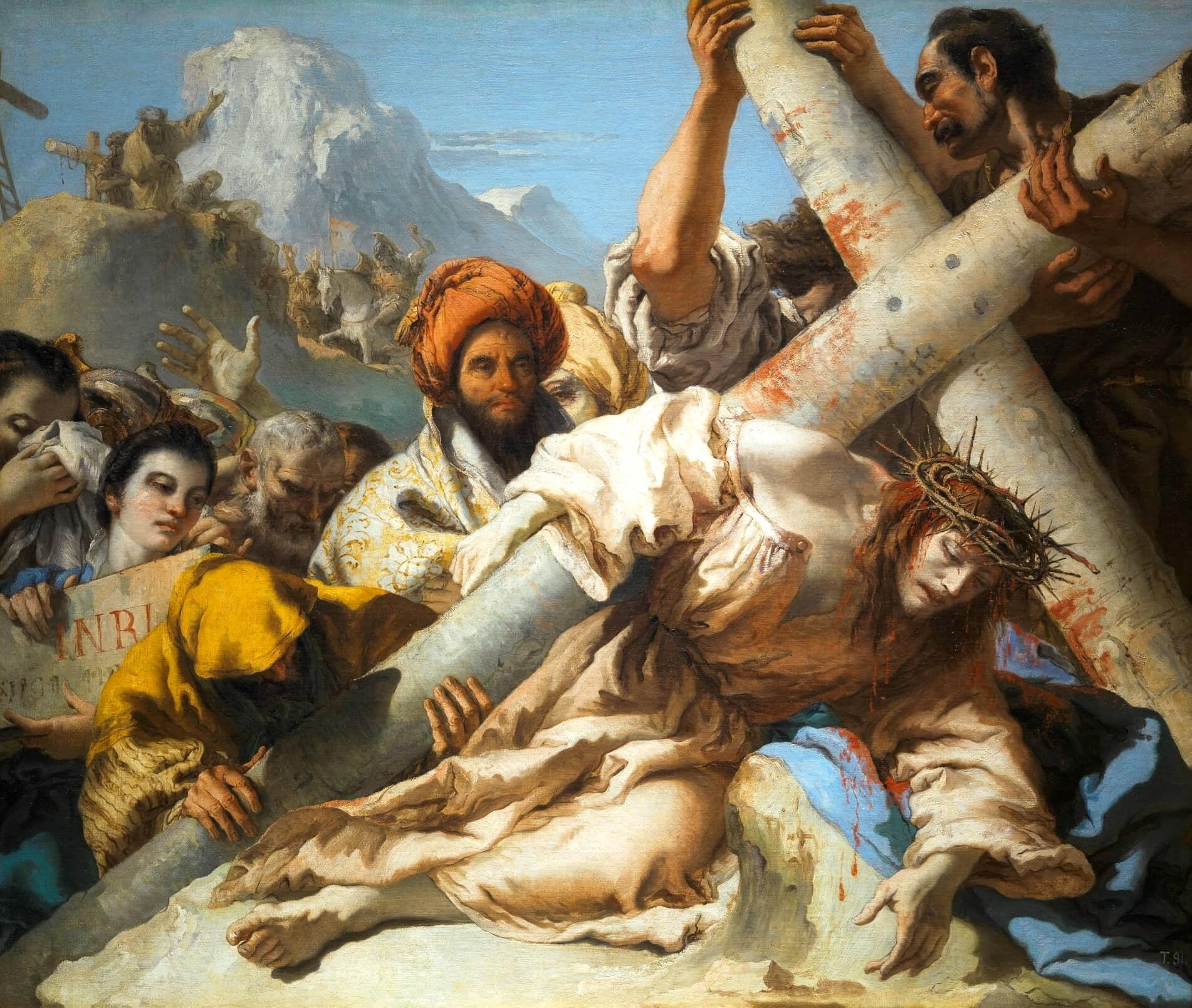 Christ Falls on the Way to Calvary, Giandomenico Tiepolo (1772) Christ Falls on the Way to Calvary, Giandomenico Tiepolo (1772)